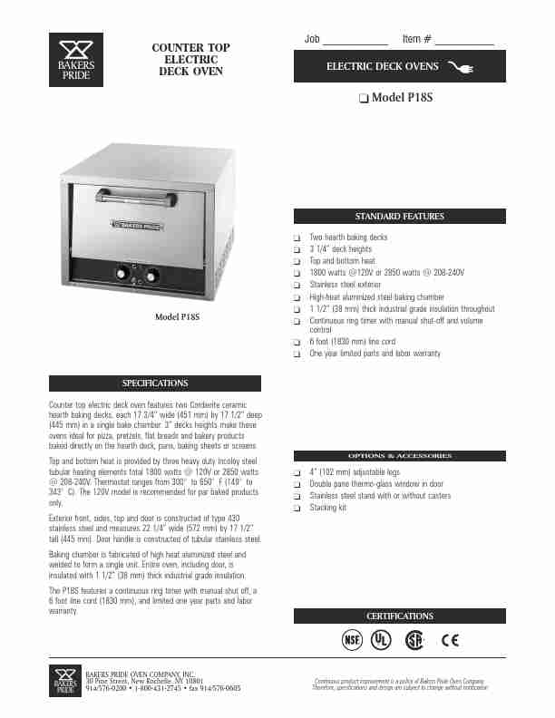 Bakers Pride Oven Oven P185-page_pdf